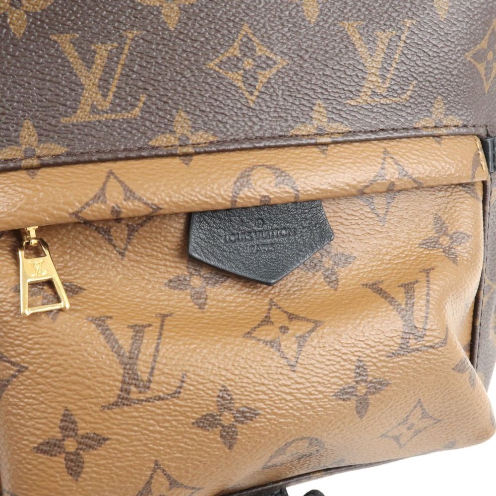 Palm Springs PM Reverse Monogram Canvas Backpack - Picture 6 of 9
